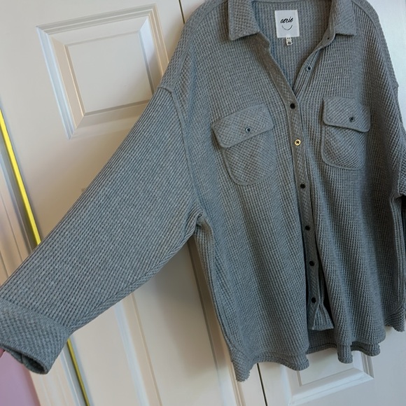 Aerie LumberJane Waffle Top medium heather grey - Picture 11 of 13